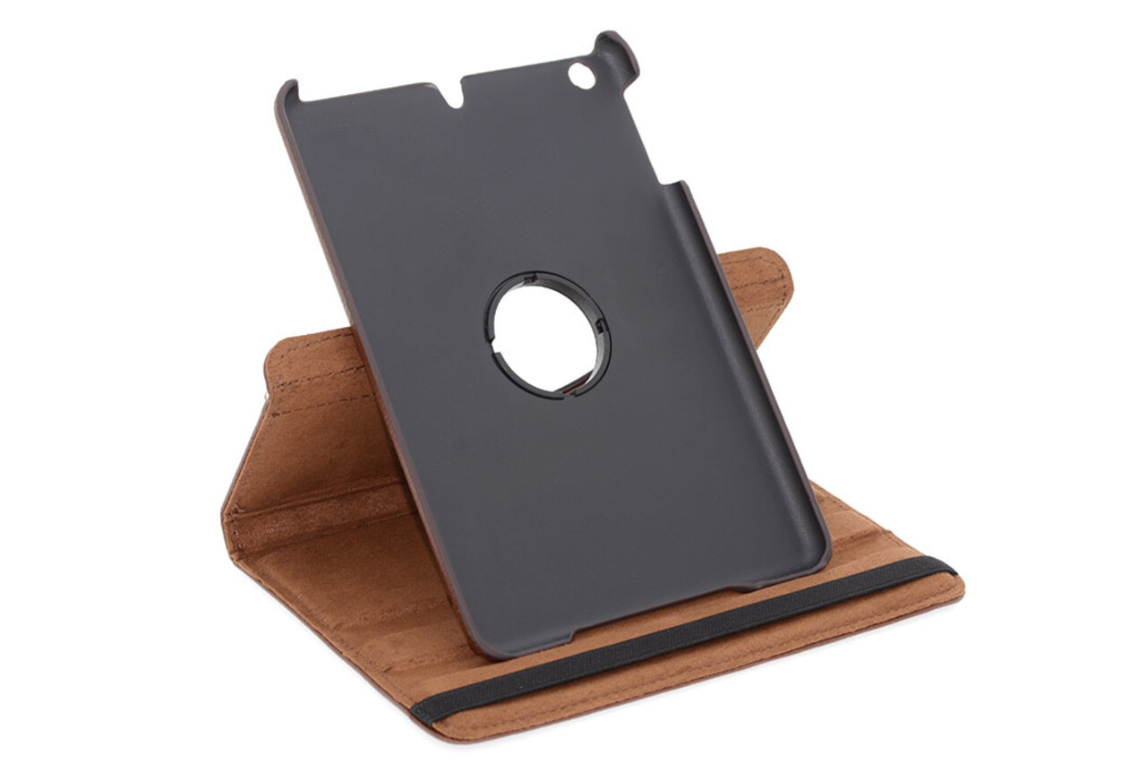 Apple iPad Mini 2-3 Bruin 360 graden draaibare hoes - Book Case Tablethoes Apple iPad Mini 2-3 Bruin 360 graden draaibare hoes - Book Case Tablethoes