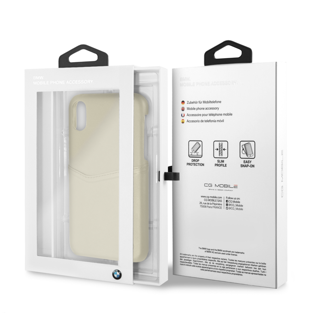 BMW BMW backcover voor Apple iPhone X-Xs - Taupe BMW BMW backcover voor Apple iPhone X-Xs - Taupe