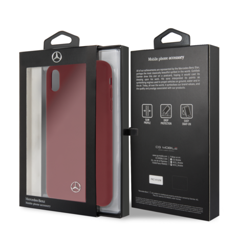 Mercedes-Benz Mercedes-Benz backcover voor Apple iPhone Xs Max - Rood Mercedes-Benz Mercedes-Benz backcover voor Apple iPhone Xs Max - Rood