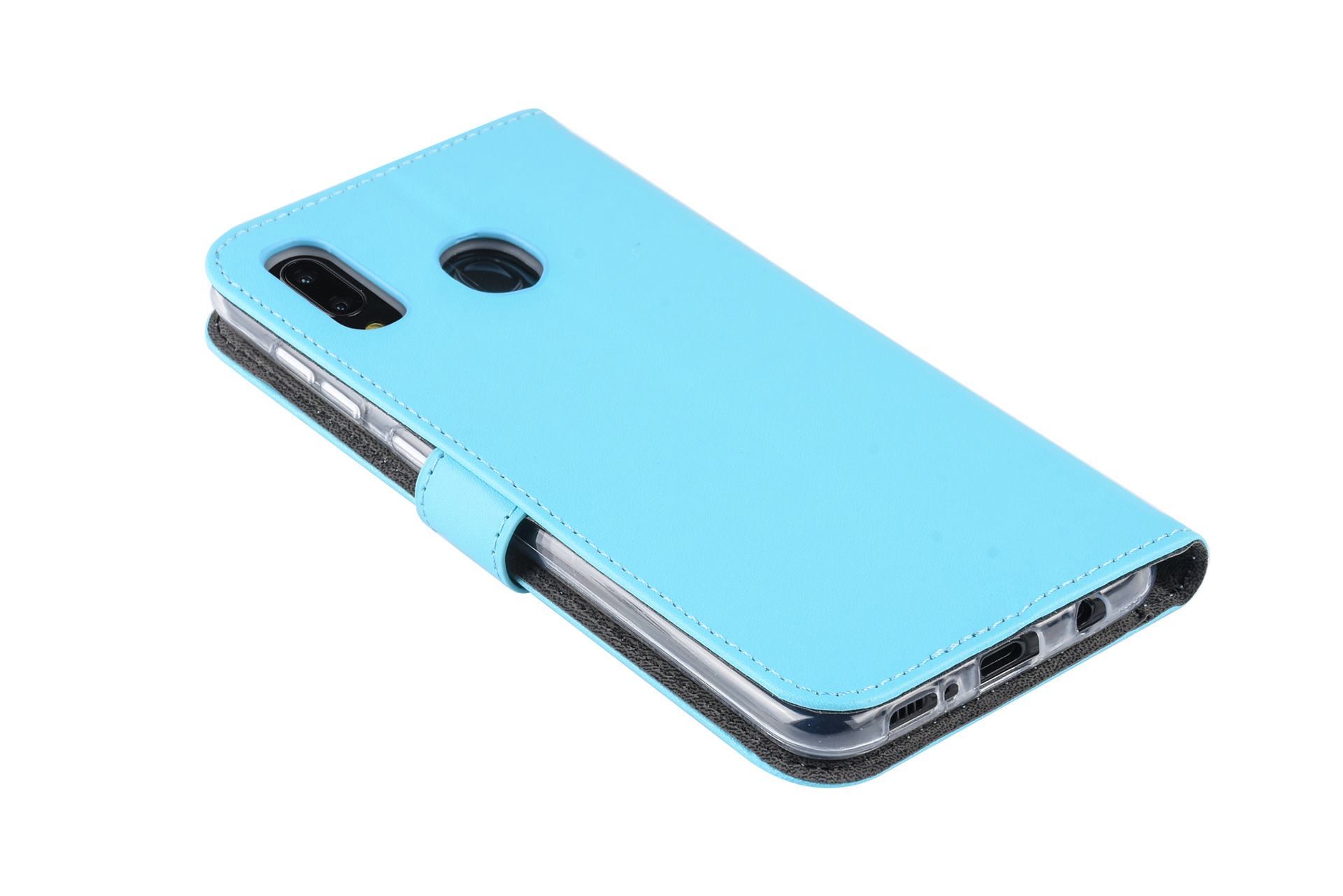 Blauw hoesje Samsung Galaxy A20 Book Case - Pasjeshouder - Magneetsluiting (A205F), foto 3 van 6