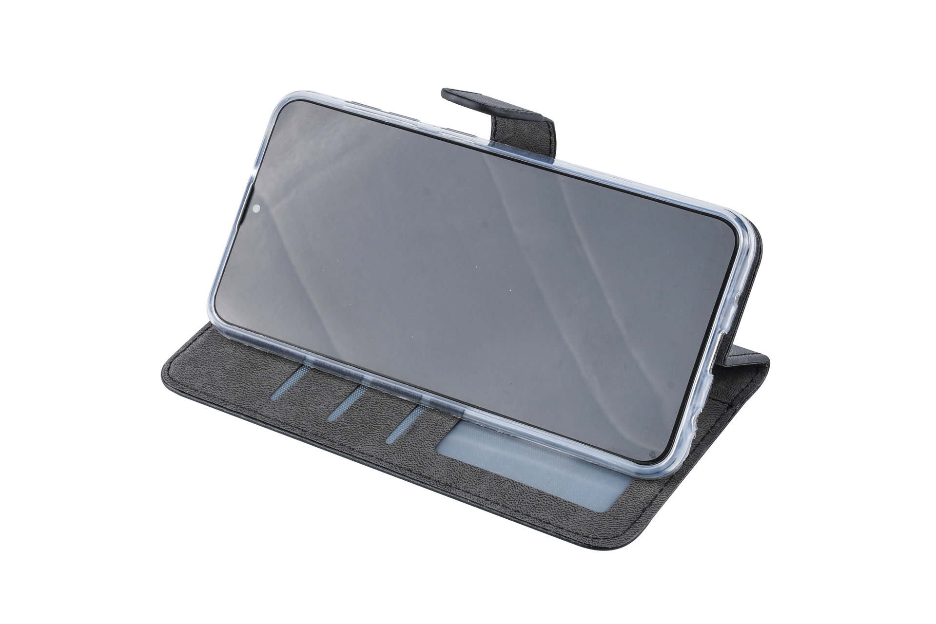 Zwart hoesje Samsung Galaxy M10 Book Case - Pasjeshouder - Magneetsluiting (M105F), foto 5 van 6