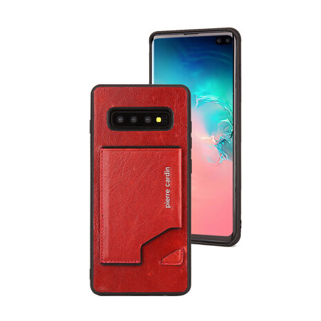 Pierre Cardin Pierre Cardin Backcover voor Samsung Galaxy S10 Plus - Rood Pierre Cardin Pierre Cardin Backcover voor Samsung Galaxy S10 Plus - Rood