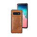 Pierre Cardin Pierre Cardin Coque pour Galaxy S10 Plus - Marron Pierre Cardin Pierre Cardin Coque pour Galaxy S10 Plus - Marron