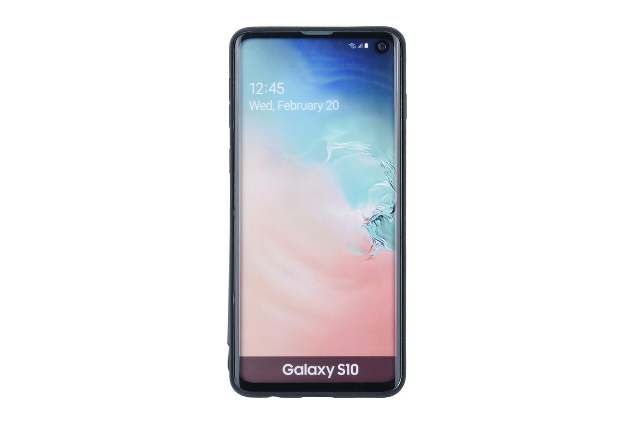 UNIQ Accessory UNIQ Accessory Galaxy S10 Kunstleer Backcover hoesje met clip pasjeshouder - Zwart UNIQ Accessory UNIQ Accessory Galaxy S10 Kunstleer Backcover hoesje met clip pasjeshouder - Zwart