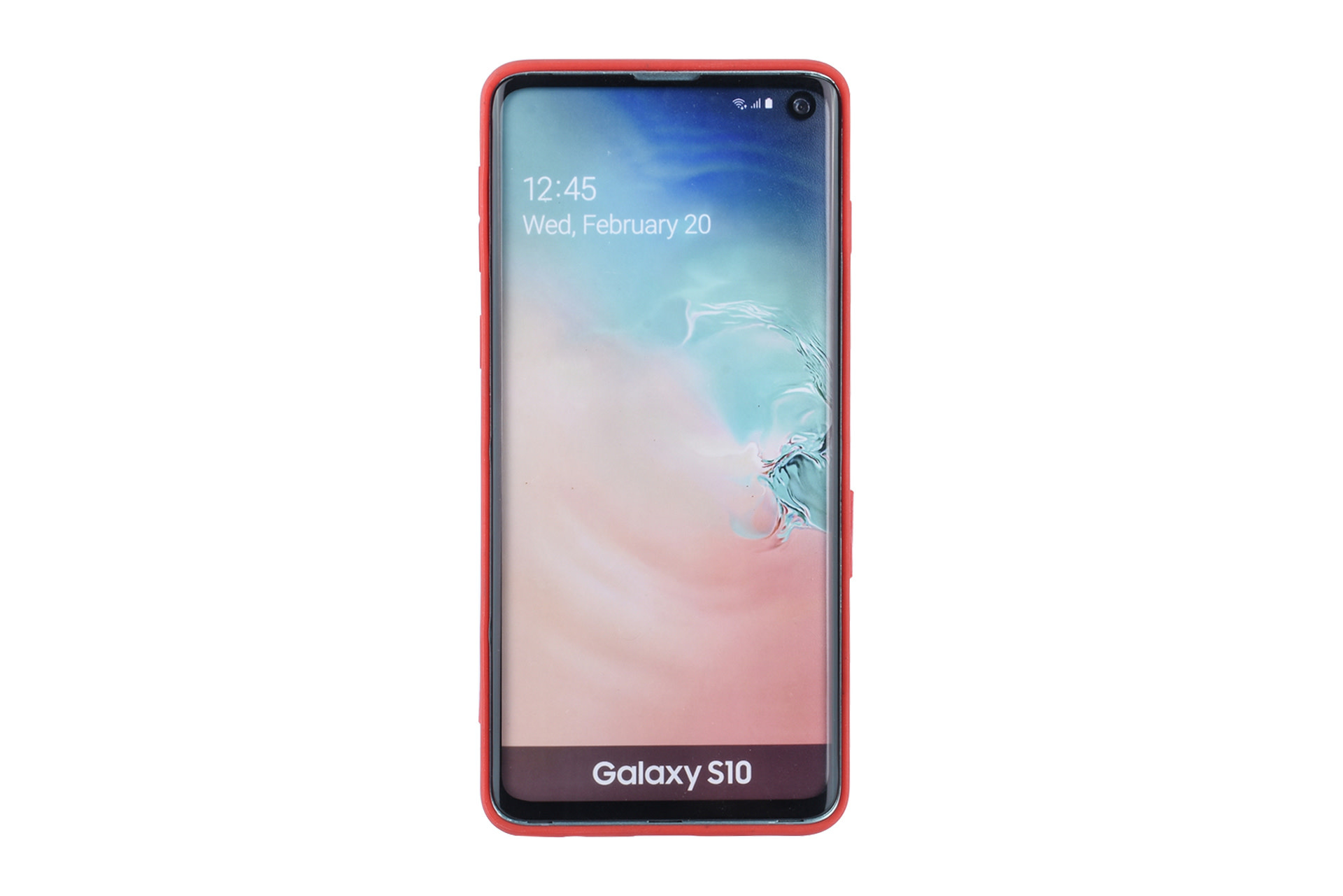 UNIQ Accessory UNIQ Accessory Galaxy S10 Kunstleer Backcover hoesje met clip pasjeshouder - Rood, foto 5 van 6