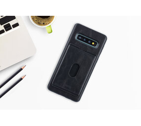 UNIQ Accessory UNIQ Accessory Galaxy S10 Kunstleer Backcover hoesje met portemonnee - Zwart UNIQ Accessory UNIQ Accessory Galaxy S10 Kunstleer Backcover hoesje met portemonnee - Zwart