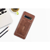 UNIQ Accessory UNIQ Accessory Galaxy S10 Kunstleer Backcover hoesje met portemonnee - Bruin UNIQ Accessory UNIQ Accessory Galaxy S10 Kunstleer Backcover hoesje met portemonnee - Bruin