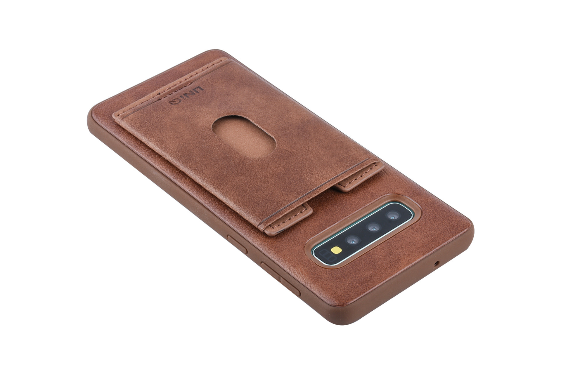 UNIQ Accessory UNIQ Accessory Galaxy S10 Kunstleer Backcover hoesje met portemonnee - Bruin, foto 5 van 6
