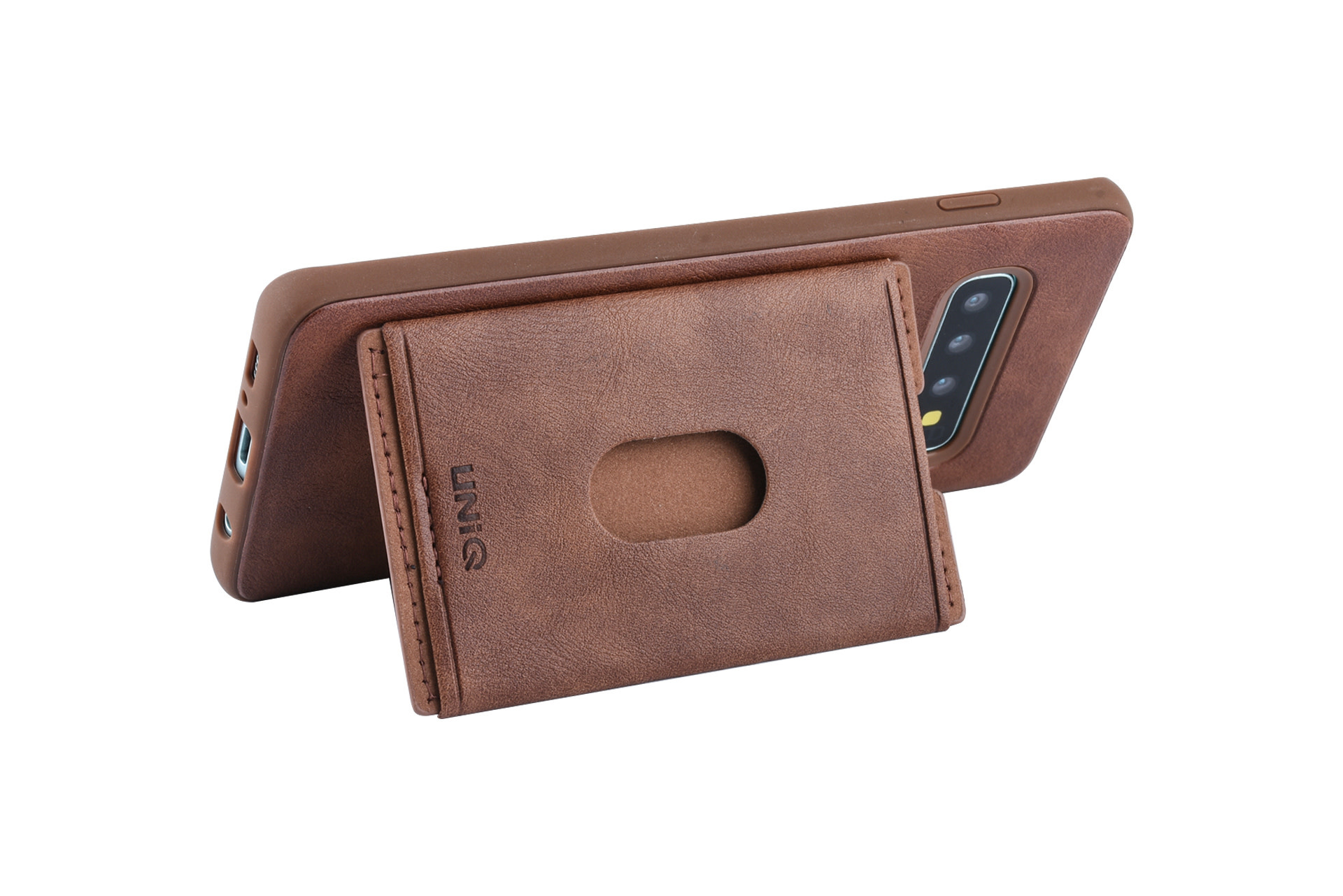 UNIQ Accessory UNIQ Accessory Galaxy S10 Kunstleer Backcover hoesje met portemonnee - Bruin, foto 6 van 6