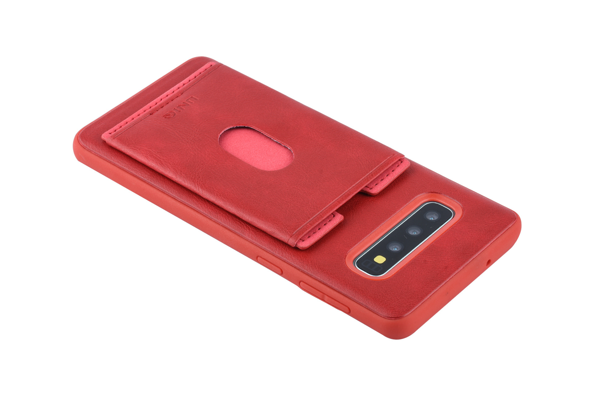 UNIQ Accessory UNIQ Accessory Galaxy S10 Kunstleer Backcover hoesje met portemonnee - Rood, foto 4 van 6