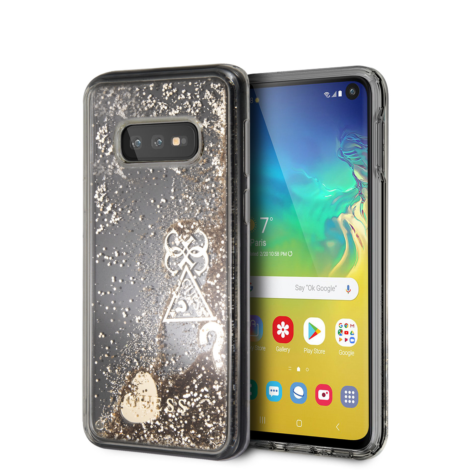 Guess Guess backcover voor de Samsung Galaxy S10e - Goud