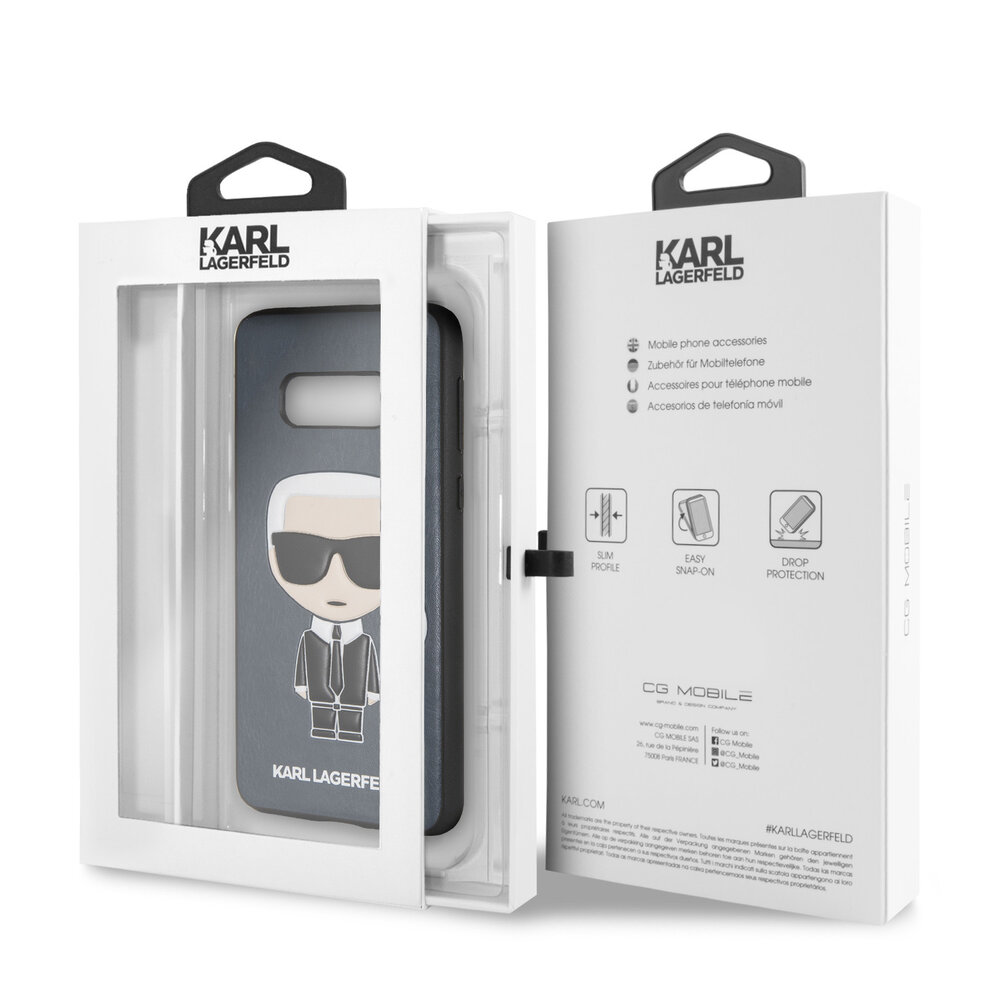 Karl Lagerfeld Karl Lagerfeld back cover for Galaxy S10e - Blue