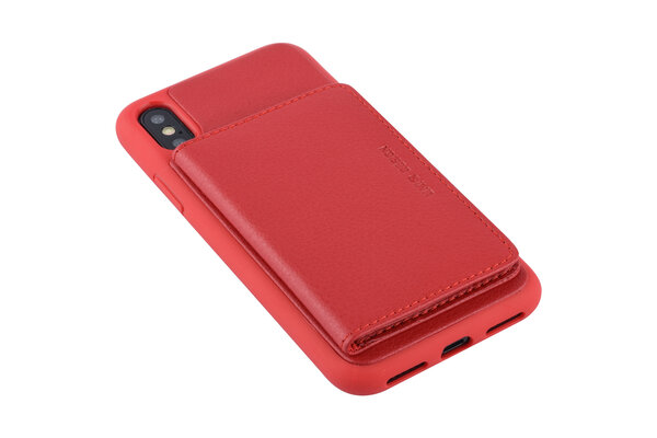 UNIQ Accessory UNIQ Accessory iPhone X Kunstleer Backcover hoesje - Rood UNIQ Accessory UNIQ Accessory iPhone X Kunstleer Backcover hoesje - Rood