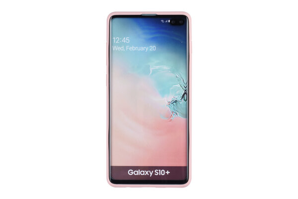 UNIQ Accessory UNIQ Accessory Galaxy S10 Plus Kunstleer Backcover hoesje - Roze UNIQ Accessory UNIQ Accessory Galaxy S10 Plus Kunstleer Backcover hoesje - Roze