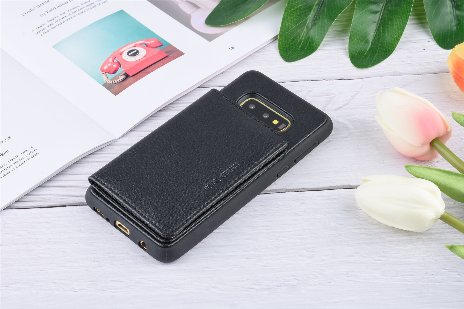 UNIQ Accessory UNIQ Accessory Galaxy S10e Kunstleer Backcover hoesje - Zwart