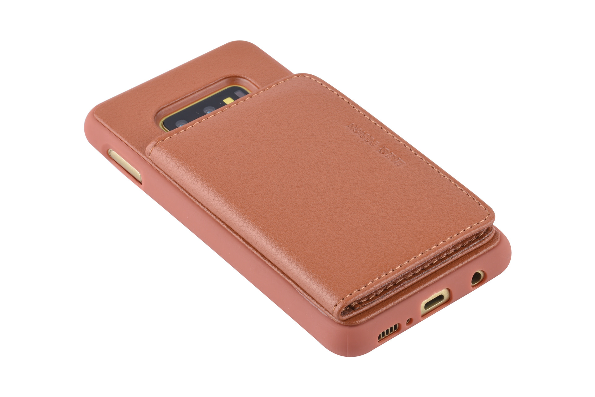 UNIQ Accessory UNIQ Accessory Galaxy S10e Kunstleer Backcover hoesje - Bruin, foto 4 van 6