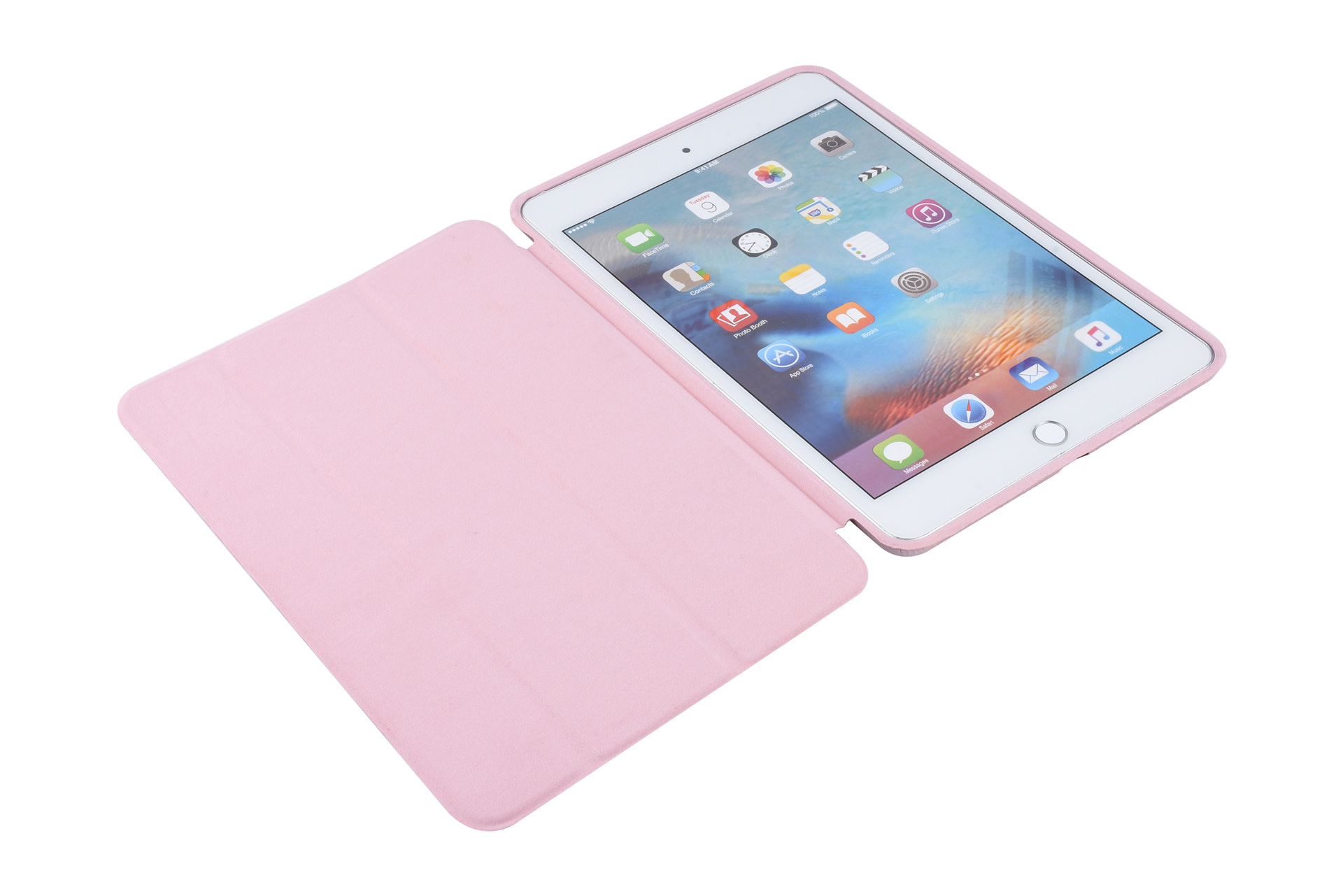 Apple iPad Mini 5 Rose Gold Smart Case - Book Case Tablethoes, foto 4 van 6