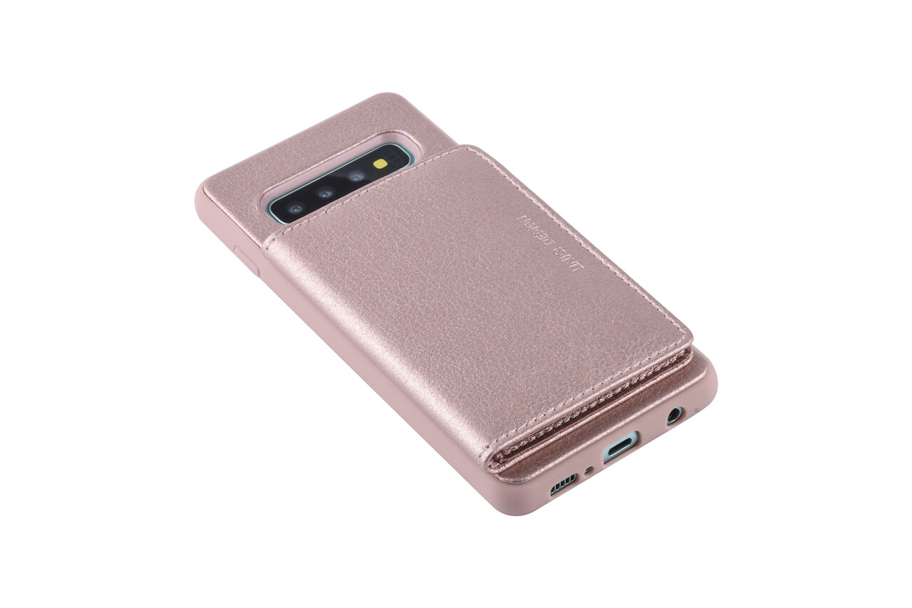 UNIQ Accessory UNIQ Accessory Galaxy S10 Kunstleer Backcover hoesje - Roze UNIQ Accessory UNIQ Accessory Galaxy S10 Kunstleer Backcover hoesje - Roze