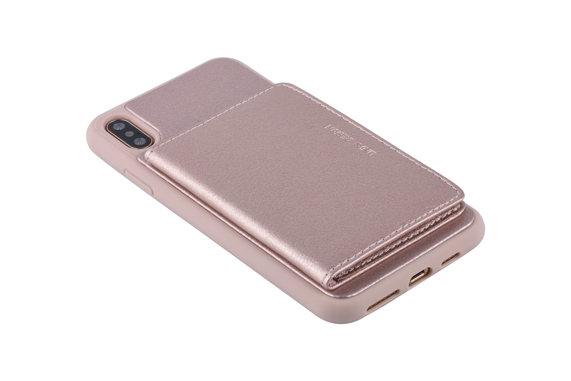 UNIQ Accessory UNIQ Accessory iPhone Xs Max Kunstleer Backcover hoesje - Roze, foto 5 van 6