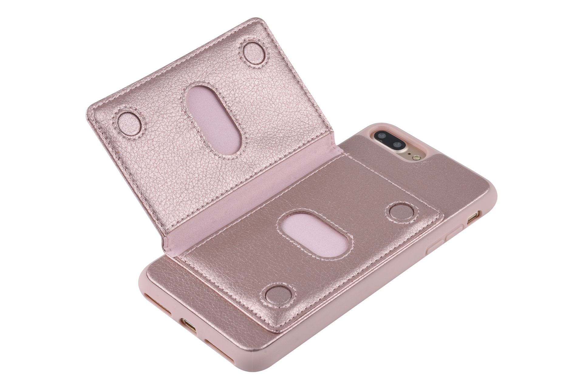 UNIQ Accessory UNIQ Accessory iPhone 7-8 Plus Kunstleer Backcover hoesje - Roze, foto 2 van 6