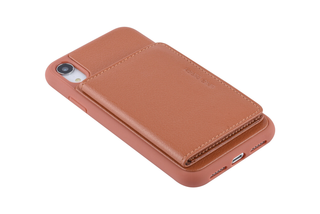 UNIQ Accessory UNIQ Accessory iPhone XR Kunstleer Backcover hoesje - Bruin UNIQ Accessory UNIQ Accessory iPhone XR Kunstleer Backcover hoesje - Bruin