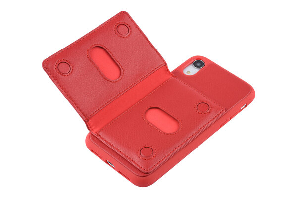 UNIQ Accessory UNIQ Accessory iPhone XR Kunstleer Backcover hoesje - Rood UNIQ Accessory UNIQ Accessory iPhone XR Kunstleer Backcover hoesje - Rood