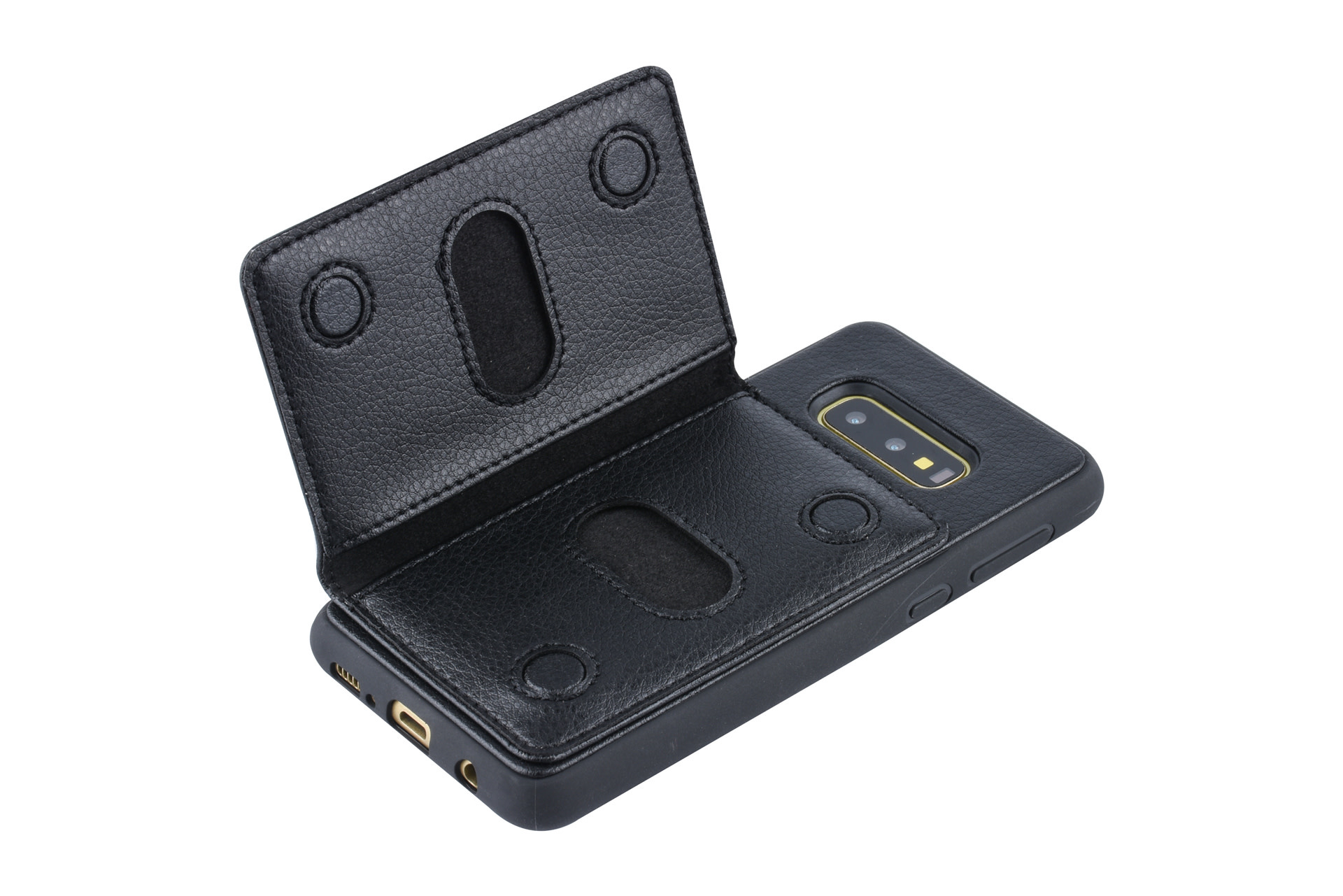 UNIQ Accessory UNIQ Accessory Galaxy S10e Kunstleer Backcover hoesje - Zwart, foto 4 van 6