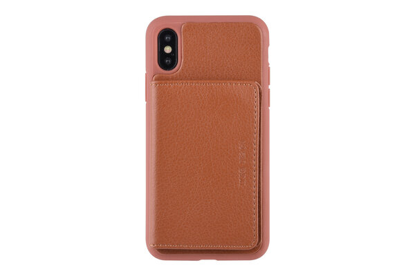 UNIQ Accessory UNIQ Accessory iPhone X Kunstleer Backcover hoesje - Bruin UNIQ Accessory UNIQ Accessory iPhone X Kunstleer Backcover hoesje - Bruin