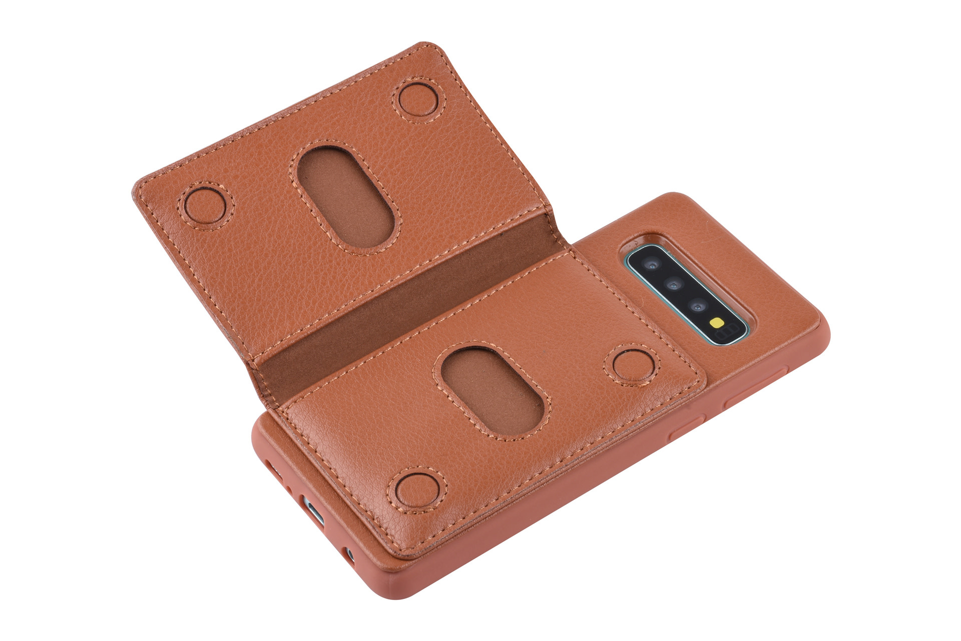 UNIQ Accessory UNIQ Accessory Galaxy S10 Plus Kunstleer Backcover hoesje - Bruin, foto 6 van 6
