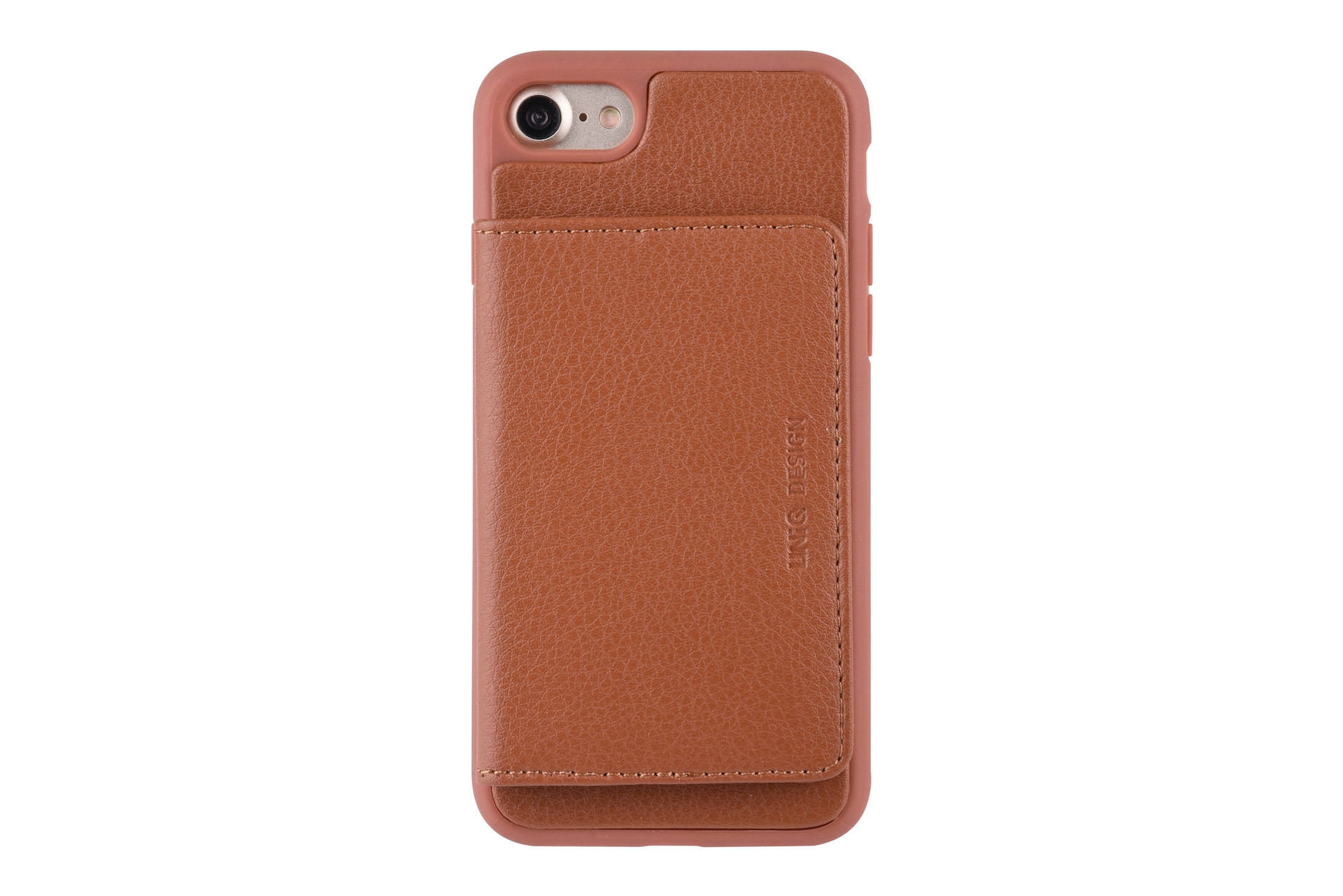 UNIQ Accessory UNIQ Accessory iPhone 7-8 Kunstleer Backcover hoesje - Bruin, foto 5 van 6