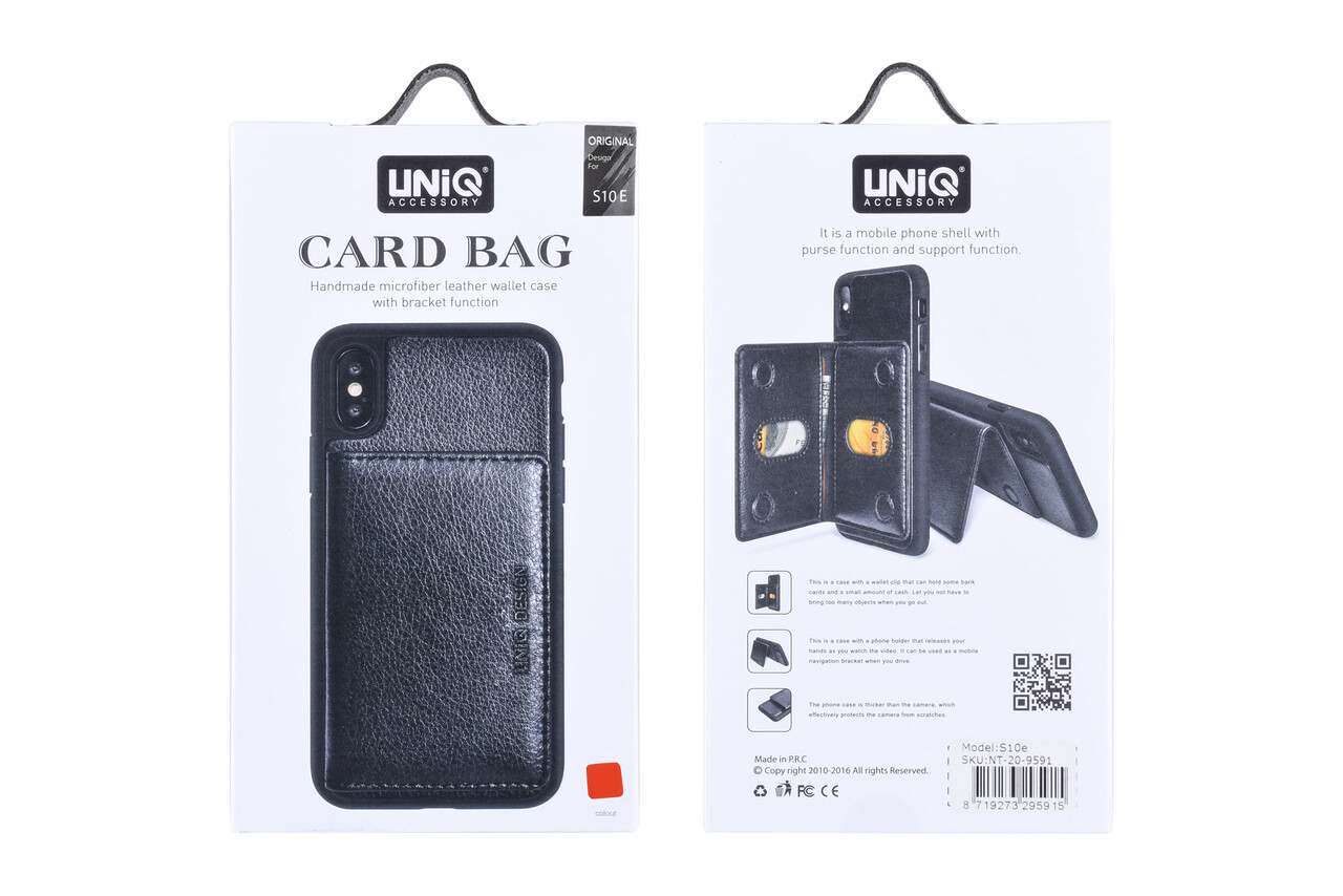 UNIQ Accessory UNIQ Accessory Galaxy S10e Kunstleer Backcover hoesje - Rood UNIQ Accessory UNIQ Accessory Galaxy S10e Kunstleer Backcover hoesje - Rood