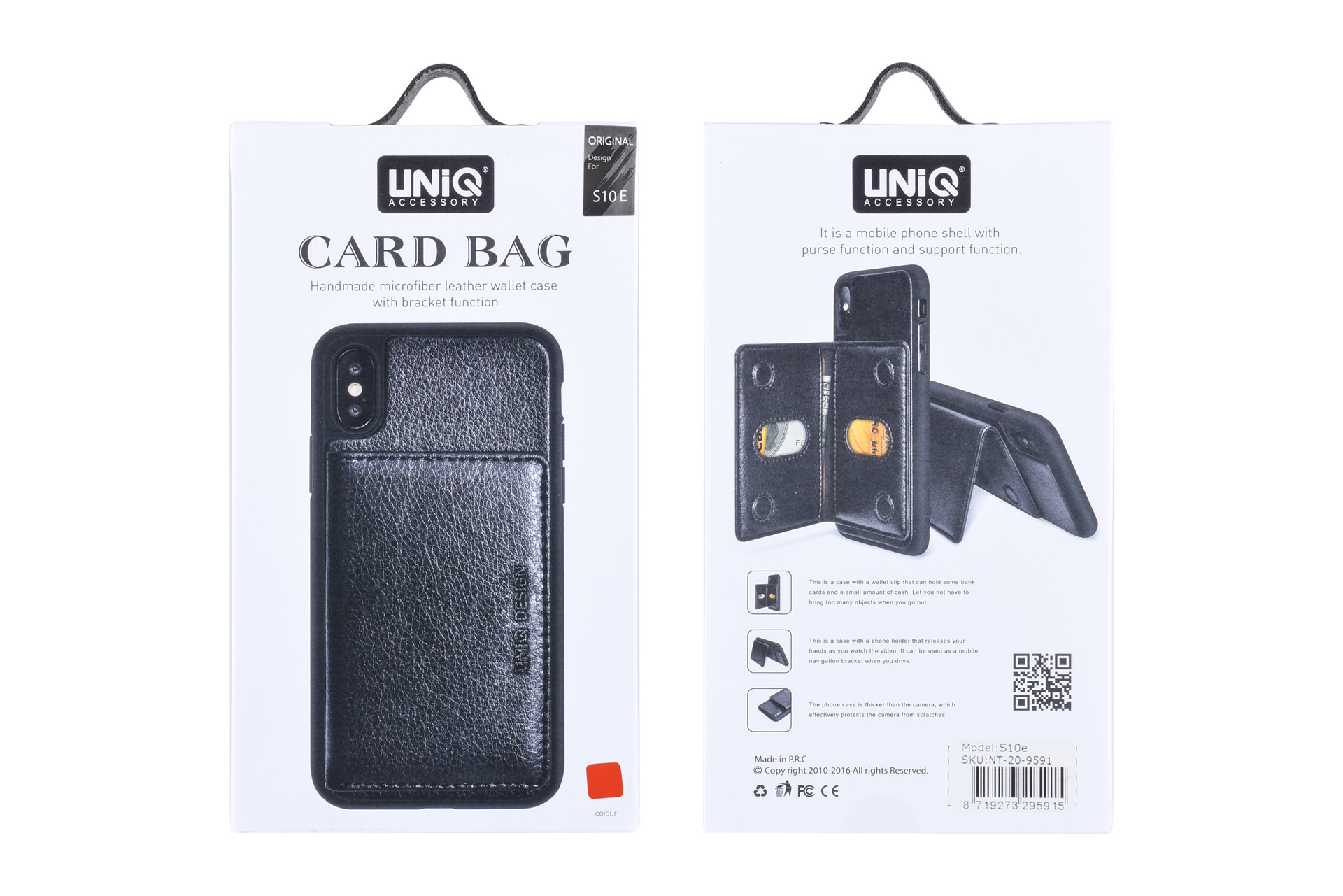 UNIQ Accessory UNIQ Accessory Galaxy S10e Kunstleer Backcover hoesje - Rood, foto 6 van 6