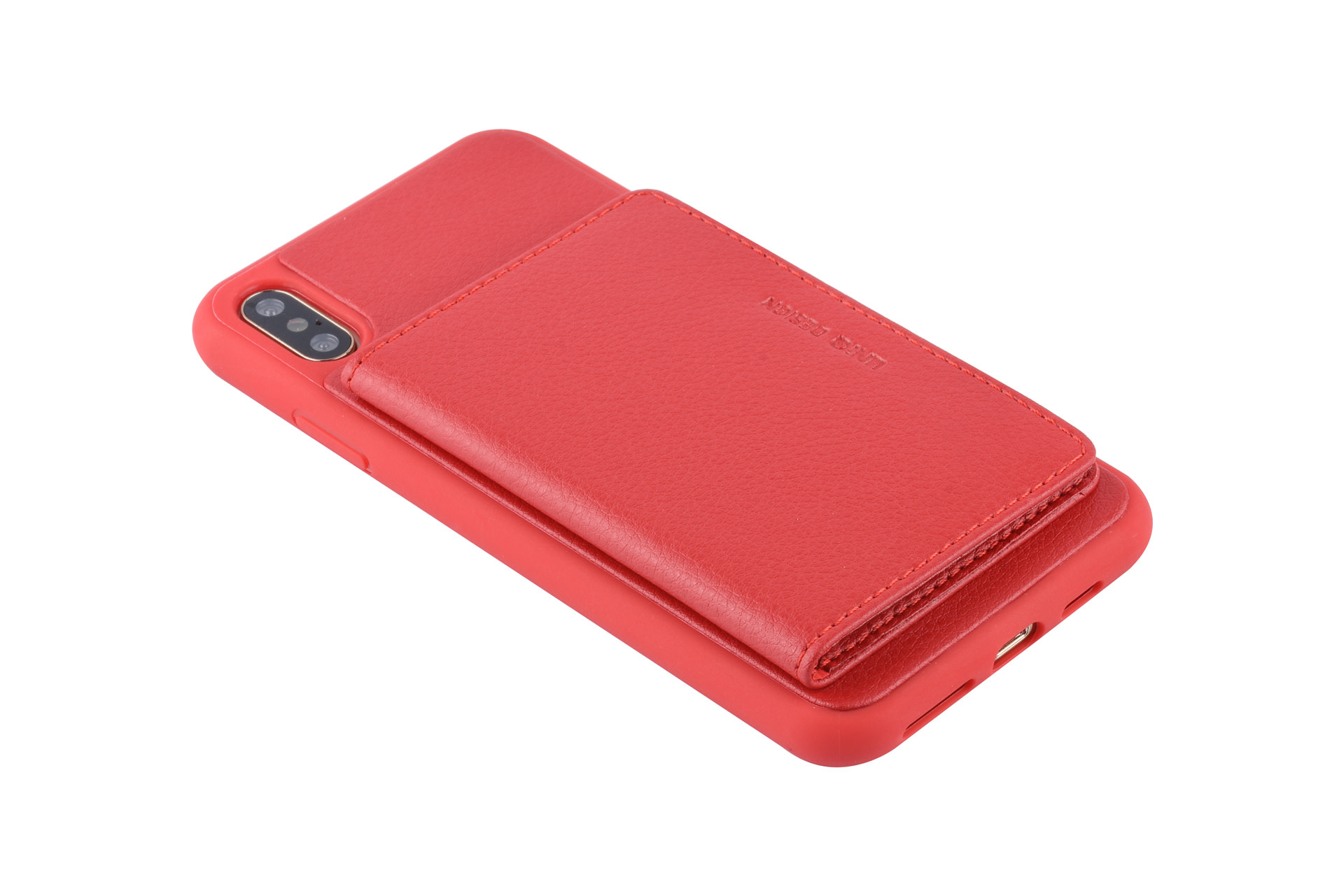 UNIQ Accessory UNIQ Accessory iPhone Xs Max Kunstleer Backcover hoesje - Rood, foto 5 van 6