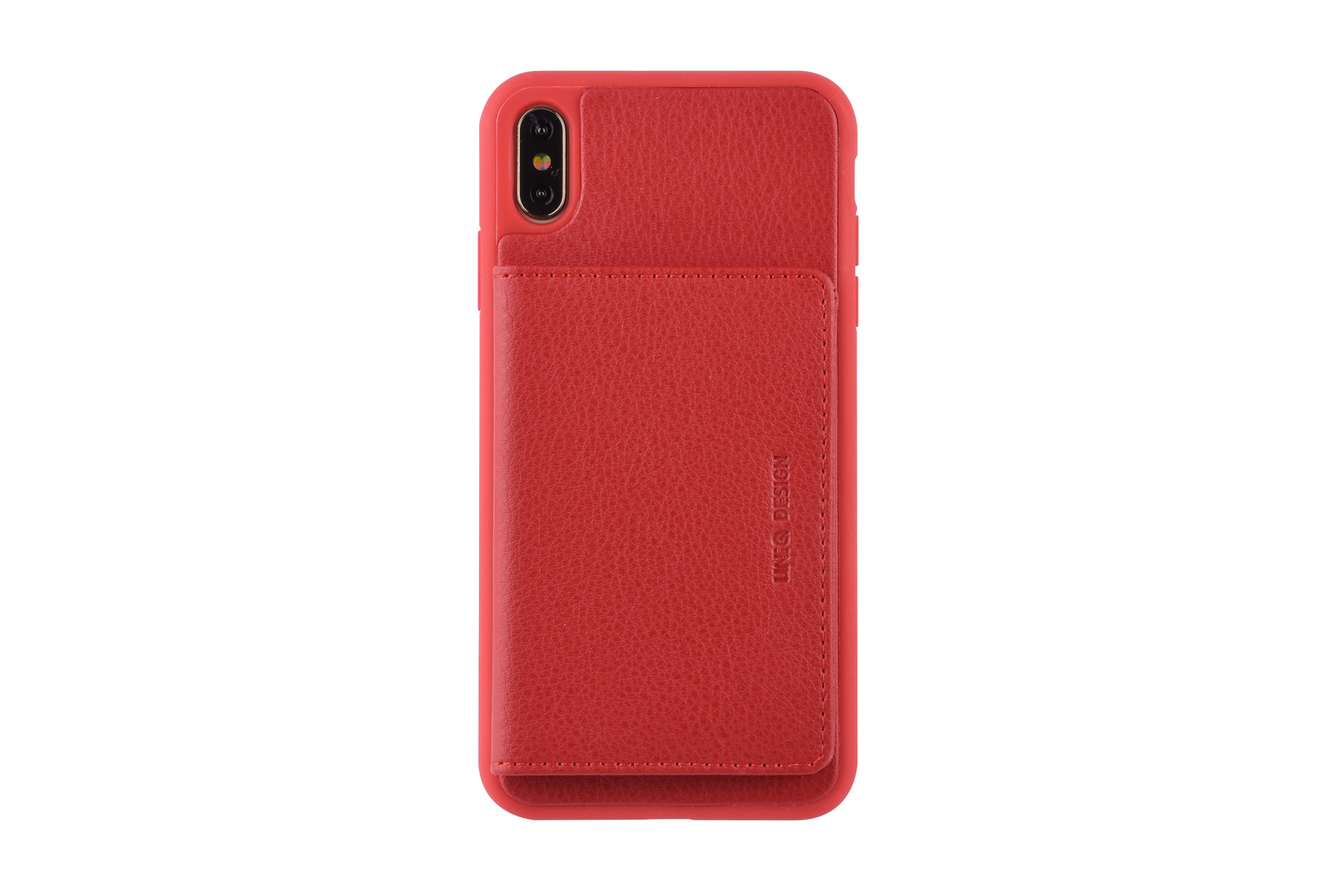 UNIQ Accessory UNIQ Accessory iPhone Xs Max Kunstleer Backcover hoesje - Rood, foto 6 van 6