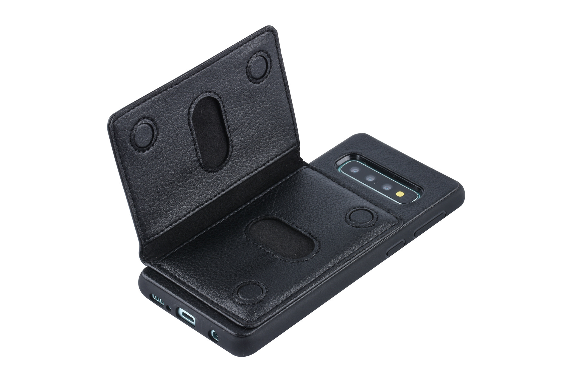 UNIQ Accessory UNIQ Accessory Galaxy S10 Kunstleer Backcover hoesje - Zwart, foto 6 van 6
