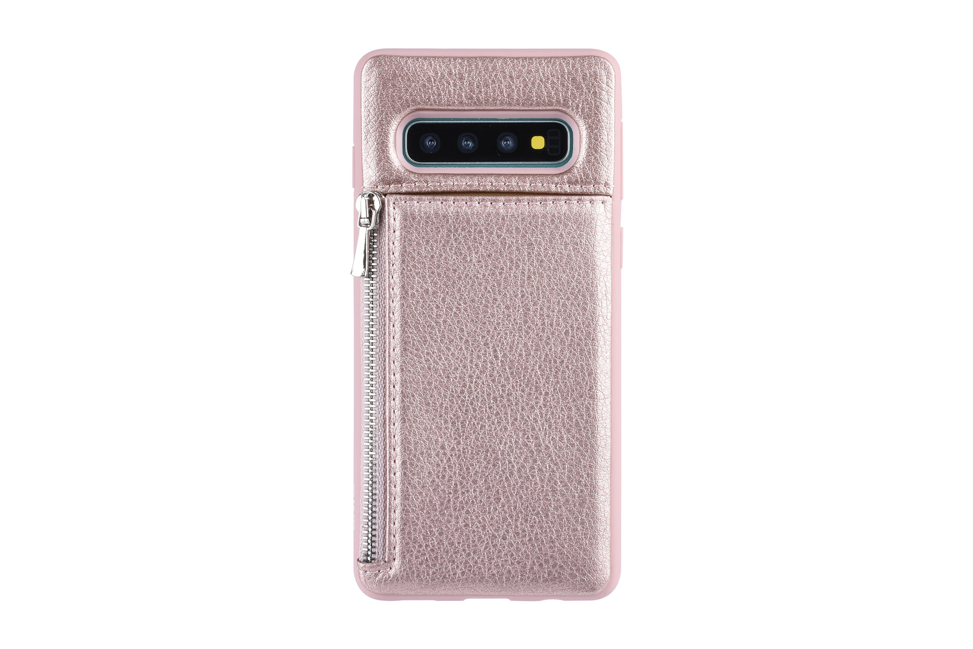 UNIQ Accessory UNIQ Accessory Galaxy S10 Kunstleer Backcover hoesje met rits - Roze, foto 2 van 6