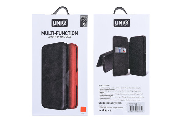 UNIQ Accessory Apple iPhone X;iPhone Xs Kartenhalter Rot Book-Case hul -Magnetverschluss - Kunststof;TPU UNIQ Accessory Apple iPhone X;iPhone Xs Kartenhalter Rot Book-Case hul -Magnetverschluss - Kunststof;TPU