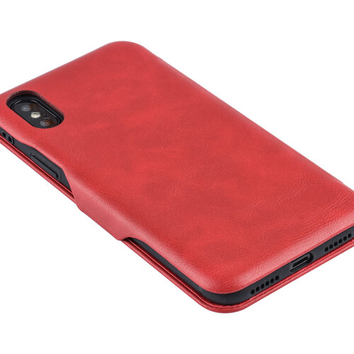 UNIQ Accessory Apple iPhone X;iPhone Xs Kartenhalter Rot Book-Case hul -Magnetverschluss - Kunststof;TPU