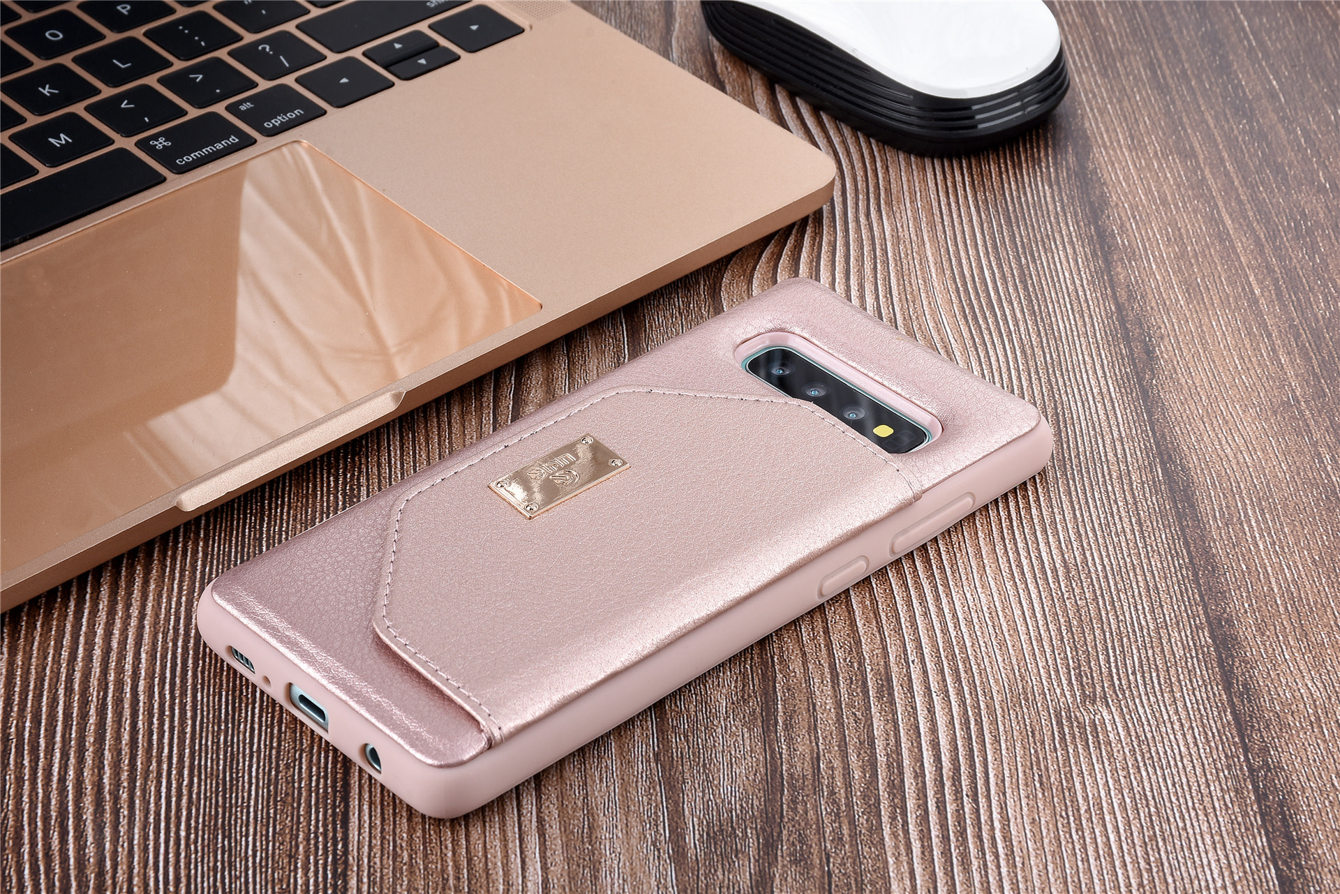 UNIQ Accessory UNIQ Accessory Galaxy S10 Plus Kunstleer portemonnee Hard Case Back cover - Roze, foto 4 van 6