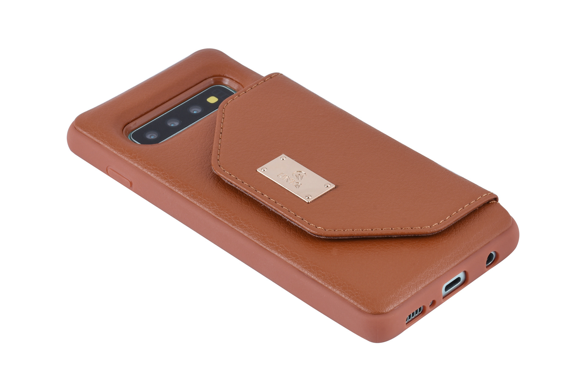 UNIQ Accessory UNIQ Accessory Galaxy S10 Kunstleer portemonnee Hard Case Back cover - Bruin, foto 4 van 6