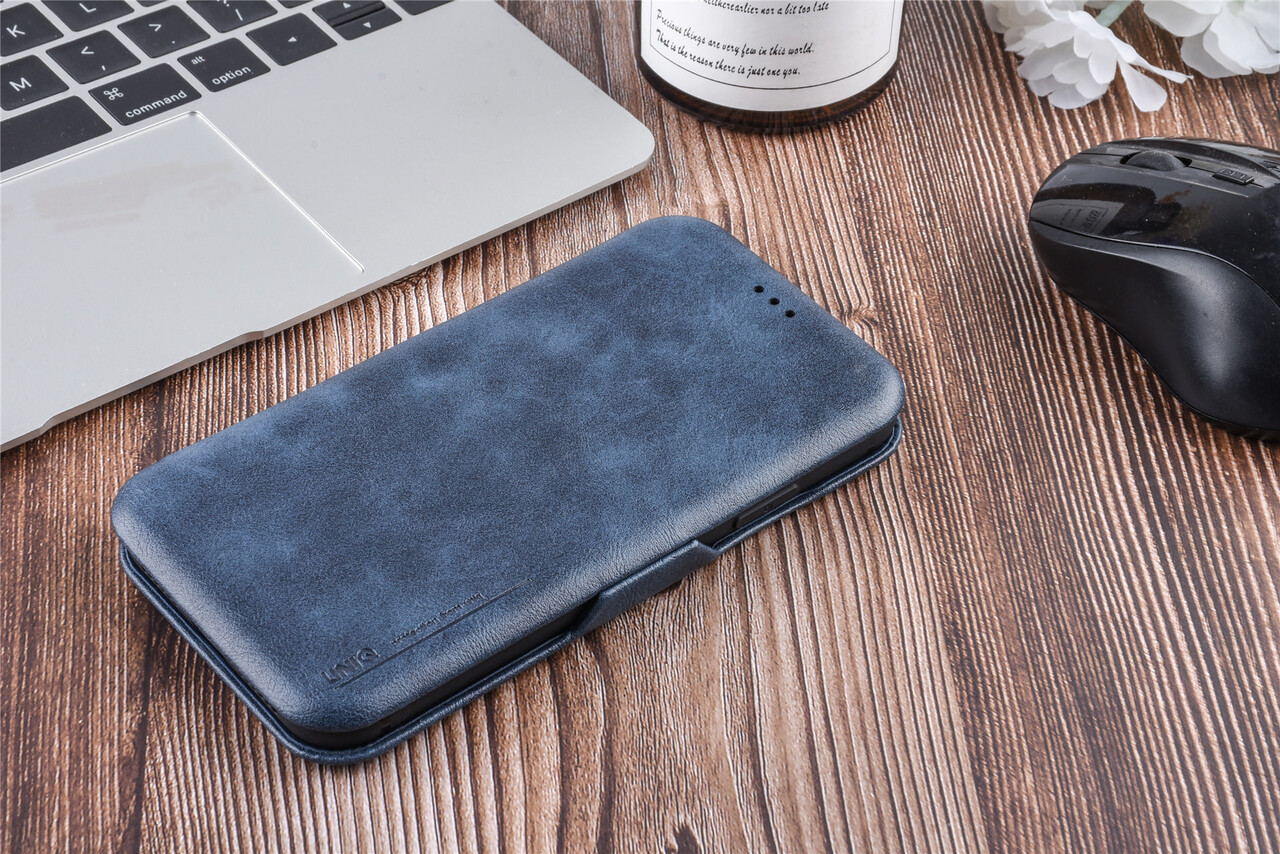 UNIQ Accessory Apple iPhone XR Kartenhalter Blau Book-Case hul -Magnetverschluss - Kunststof;TPU UNIQ Accessory Apple iPhone XR Kartenhalter Blau Book-Case hul -Magnetverschluss - Kunststof;TPU