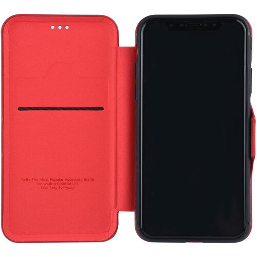 UNIQ Accessory Apple iPhone X;iPhone Xs Kartenhalter Rot Book-Case hul -Magnetverschluss - Kunststof;TPU