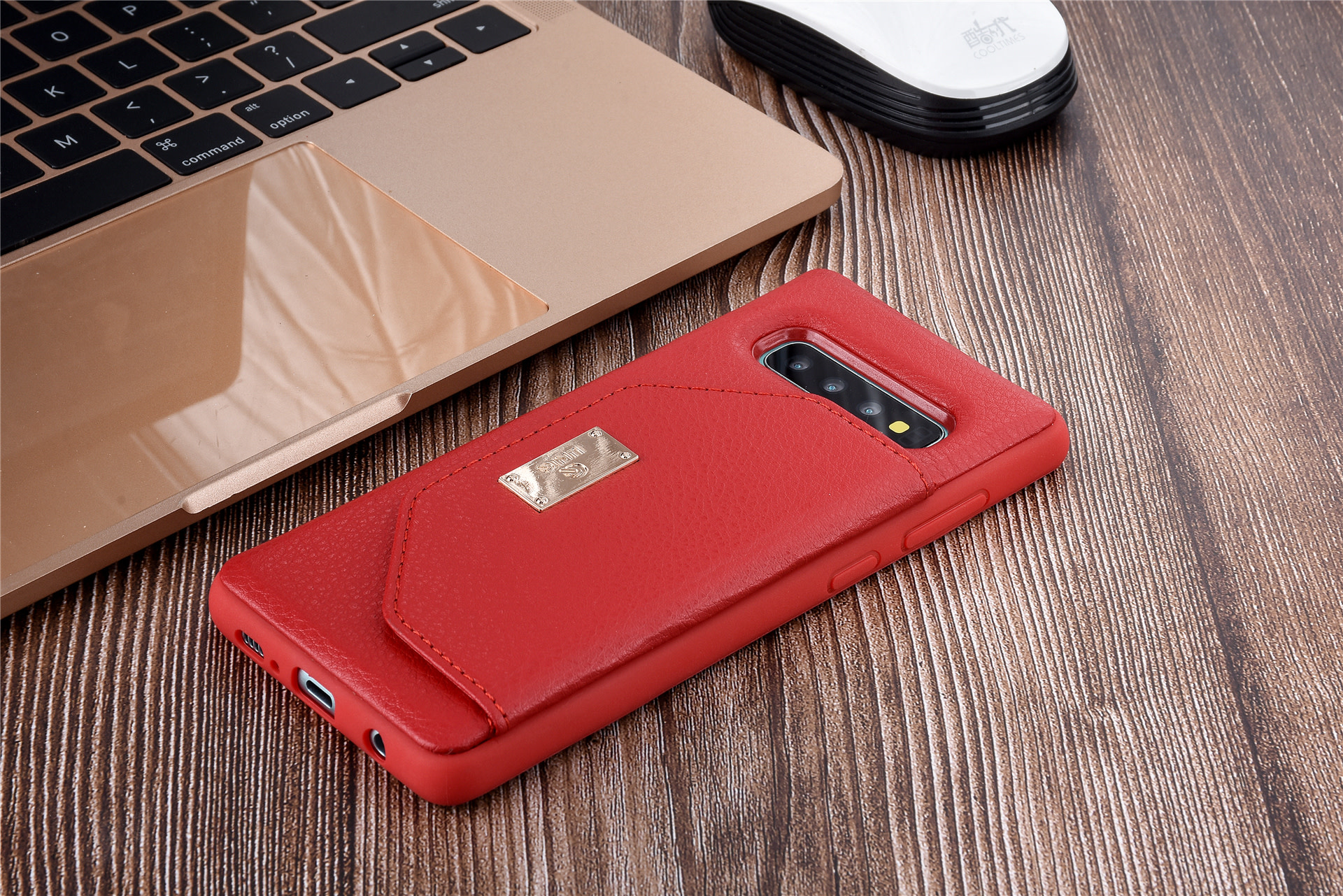 UNIQ Accessory UNIQ Accessory Galaxy S10 Plus Kunstleer portemonnee Hard Case Back cover - Rood, foto 5 van 6