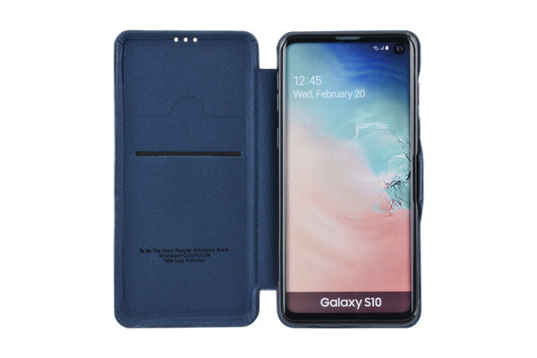 UNIQ Accessory Samsung Galaxy S10 Titulaire de la carte Bleu Book type housse - Fermeture magnétique UNIQ Accessory Samsung Galaxy S10 Titulaire de la carte Bleu Book type housse - Fermeture magnétique