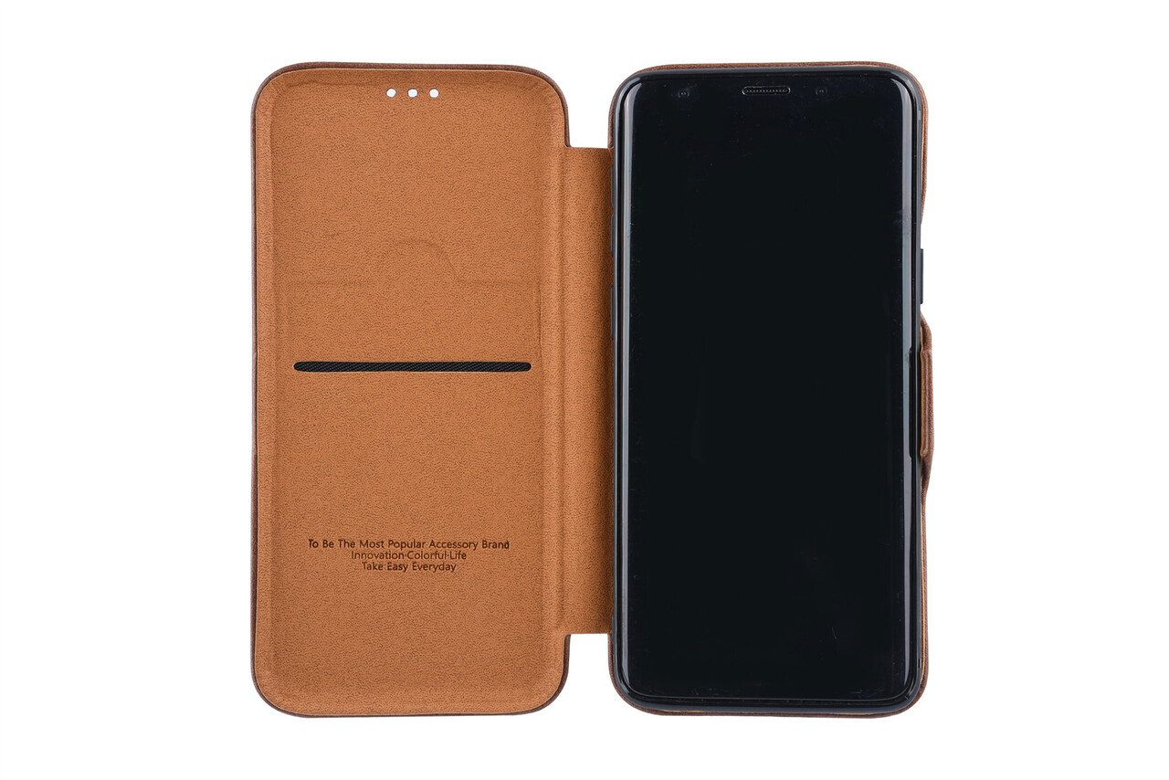 UNIQ Accessory UNIQ Accessory Bruin hoesje Galaxy S9 Plus - Luxe Book Case (G965) UNIQ Accessory UNIQ Accessory Bruin hoesje Galaxy S9 Plus - Luxe Book Case (G965)