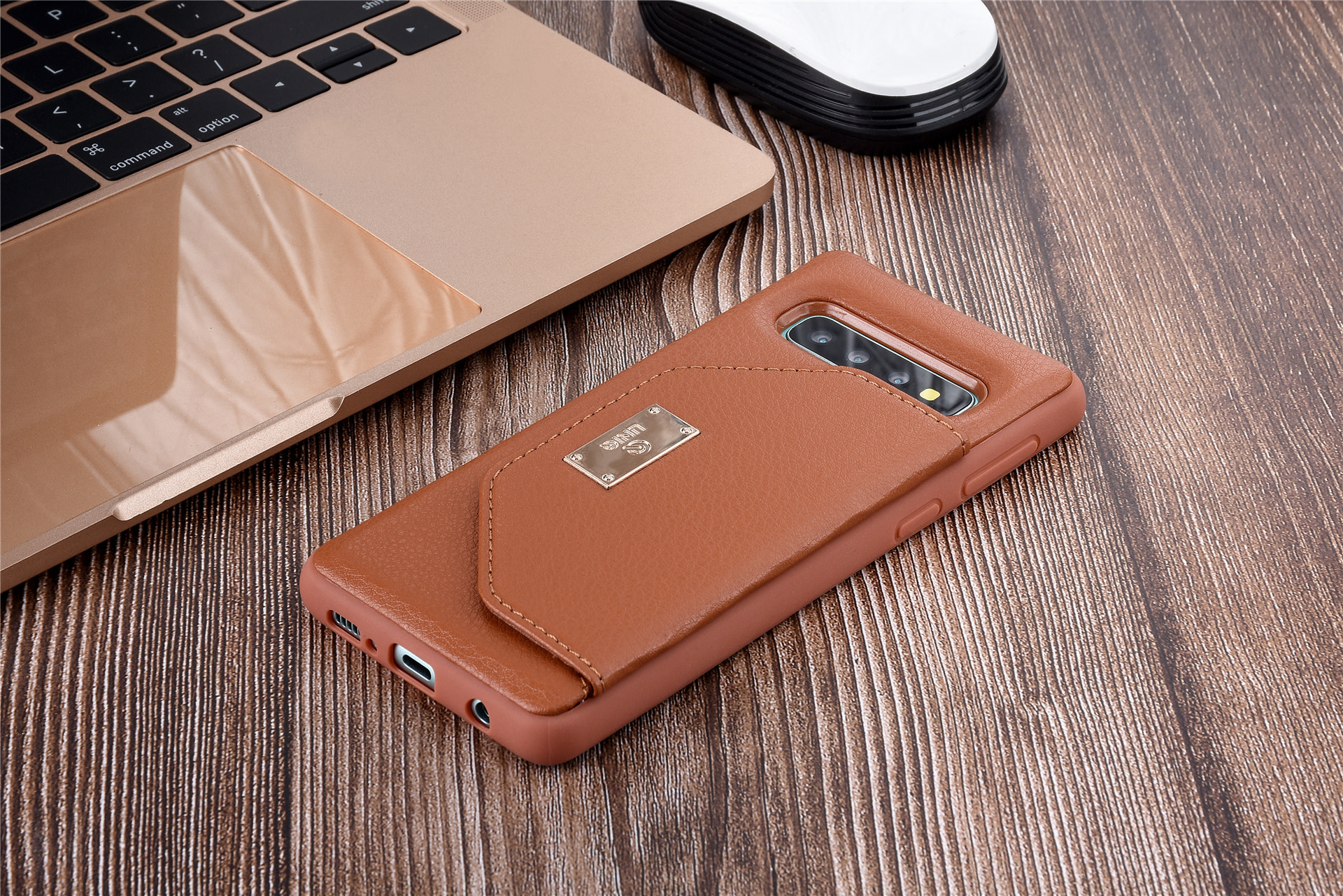 UNIQ Accessory UNIQ Accessory Galaxy S10 Kunstleer portemonnee Hard Case Back cover - Bruin, foto 6 van 6