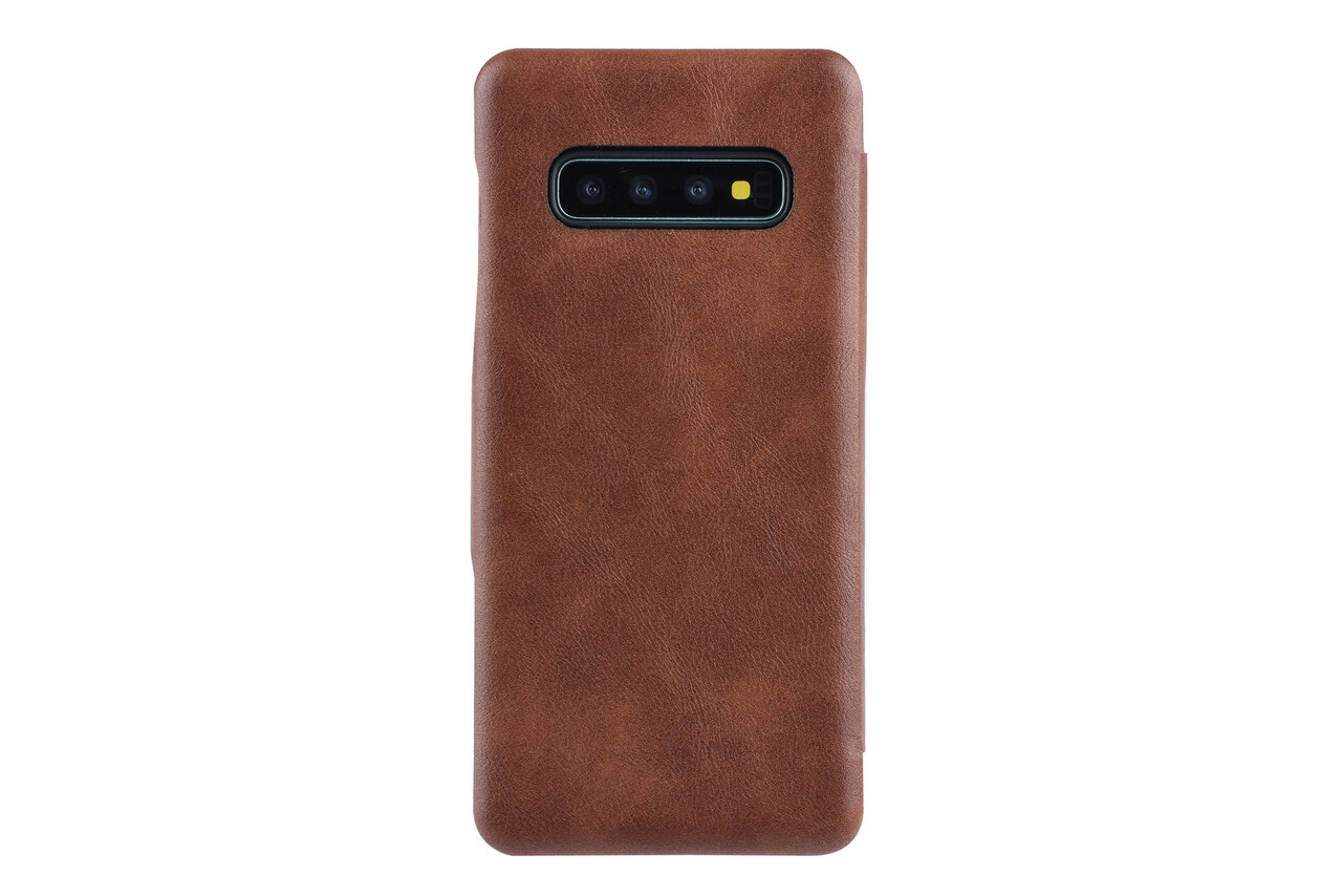 UNIQ Accessory UNIQ Accessory Bruin hoesje Galaxy S10 Plus - Luxe Book Case UNIQ Accessory UNIQ Accessory Bruin hoesje Galaxy S10 Plus - Luxe Book Case