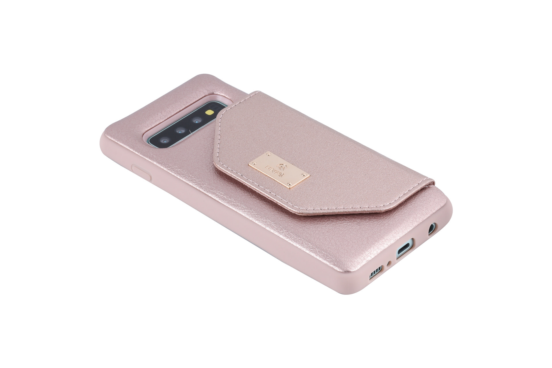 UNIQ Accessory UNIQ Accessory Galaxy S10 Kunstleer portemonnee Hard Case Back cover - Roze, foto 6 van 6