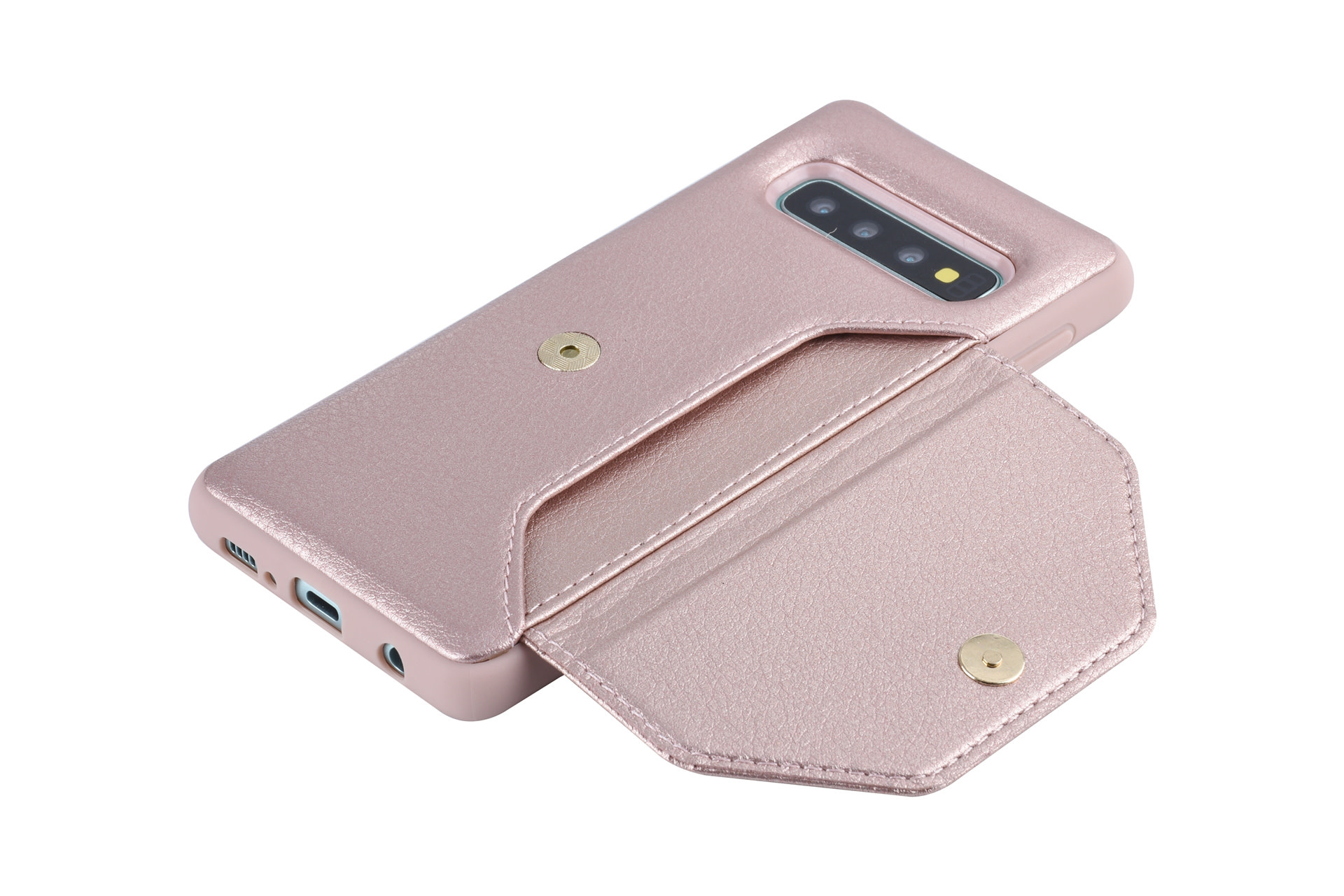 UNIQ Accessory UNIQ Accessory Galaxy S10 Plus Kunstleer portemonnee Hard Case Back cover - Roze, foto 6 van 6