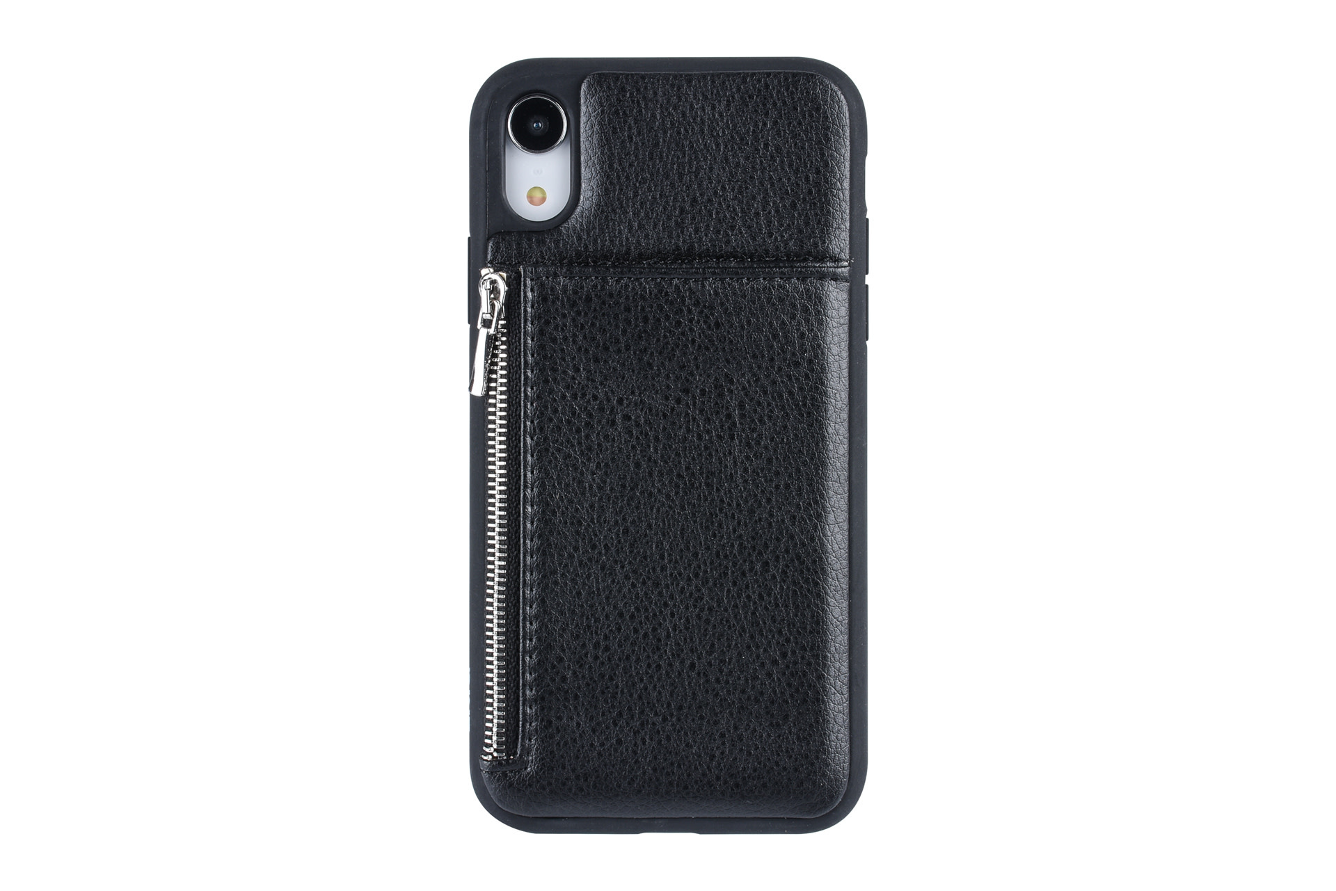 UNIQ Accessory UNIQ Accessory iPhone XR Kunstleer Backcover hoesje met rits - Zwart, foto 2 van 6